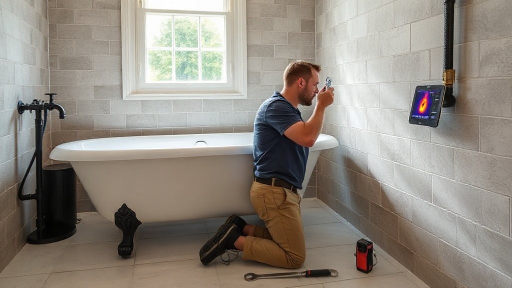 Trace and access leak detection engineer with thermal imaging in Chiswick