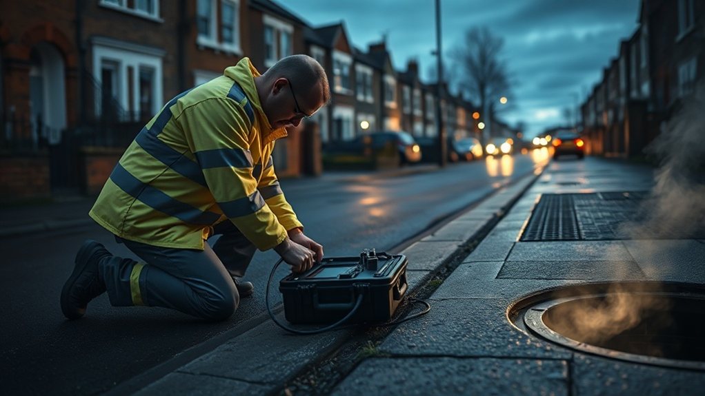 No-dig underground leak detection equipment in Chiswick